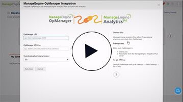 Integrer Analytics Plus avec OpManager et Applications Manager