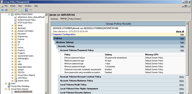 Active Directory stratégie gestion mots de passe