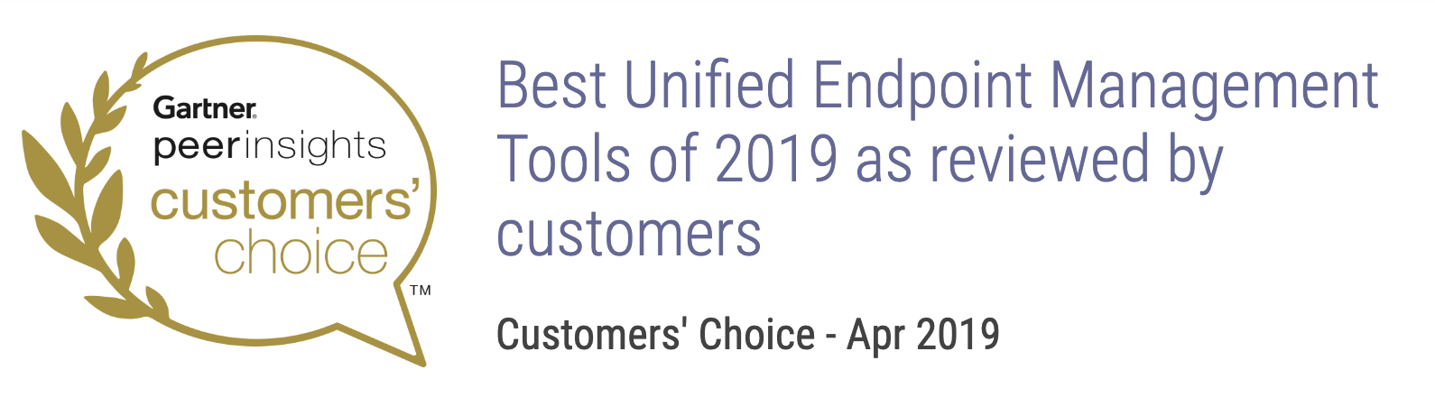 Best Unified Endpoint Management Tools of 2019 as reviewed by customers | Customers' Choice - Apr 2019