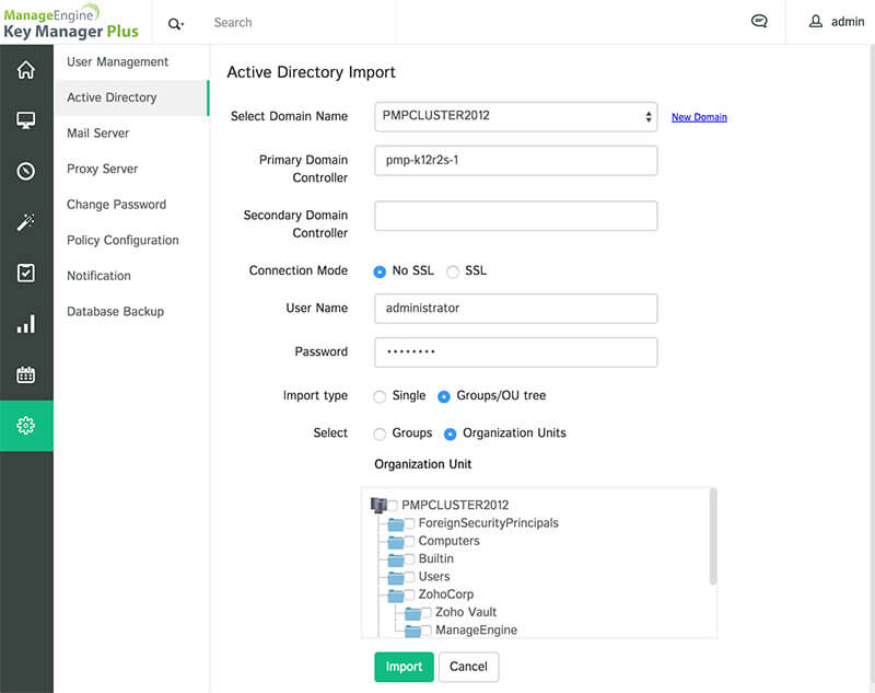 données utilisateurs SSH et intégration active directory