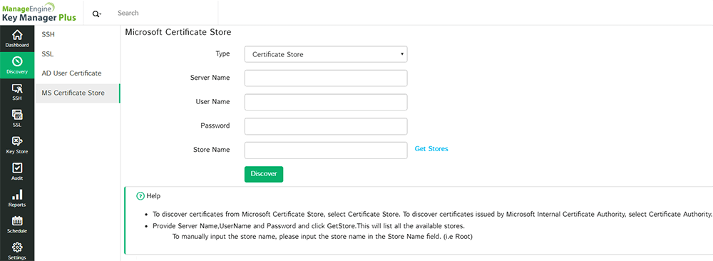 administration certificats Microsoft Certificate Store