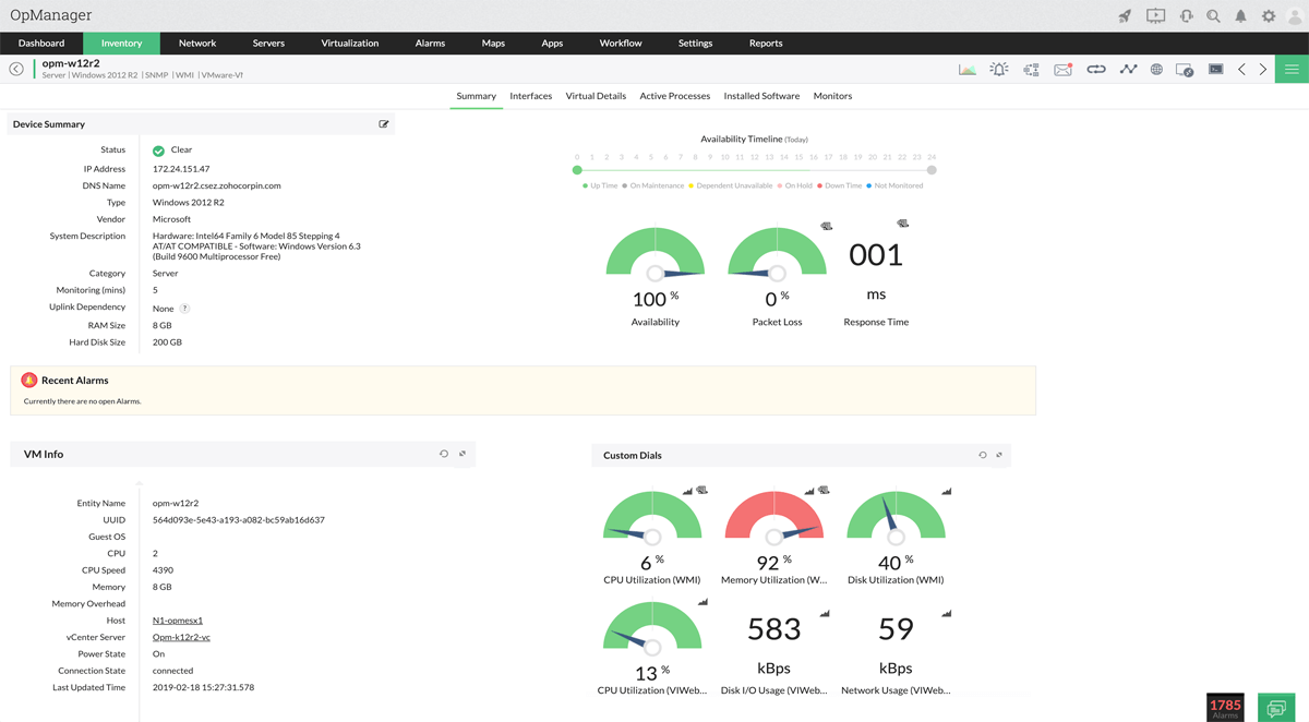Network Monitoring Solution Snapshots- ManageEngine OpManager