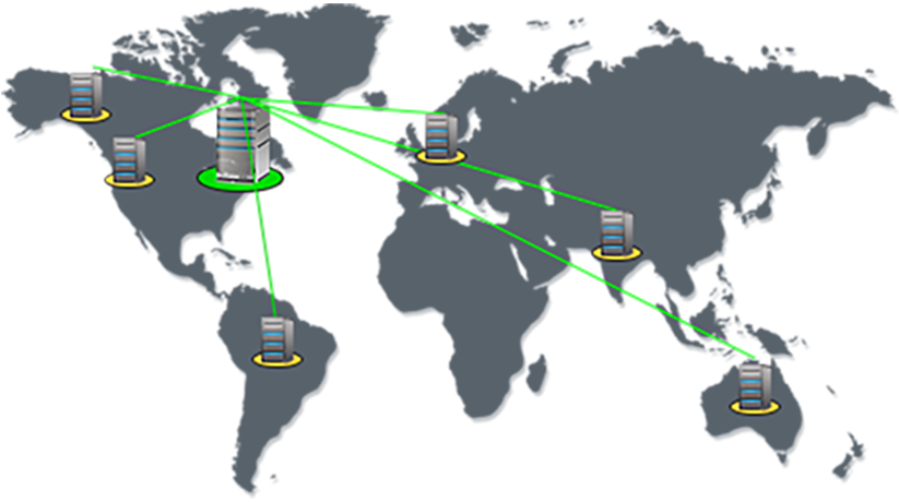 Manage your entire network infrastructure distributed across geographies from a single location.