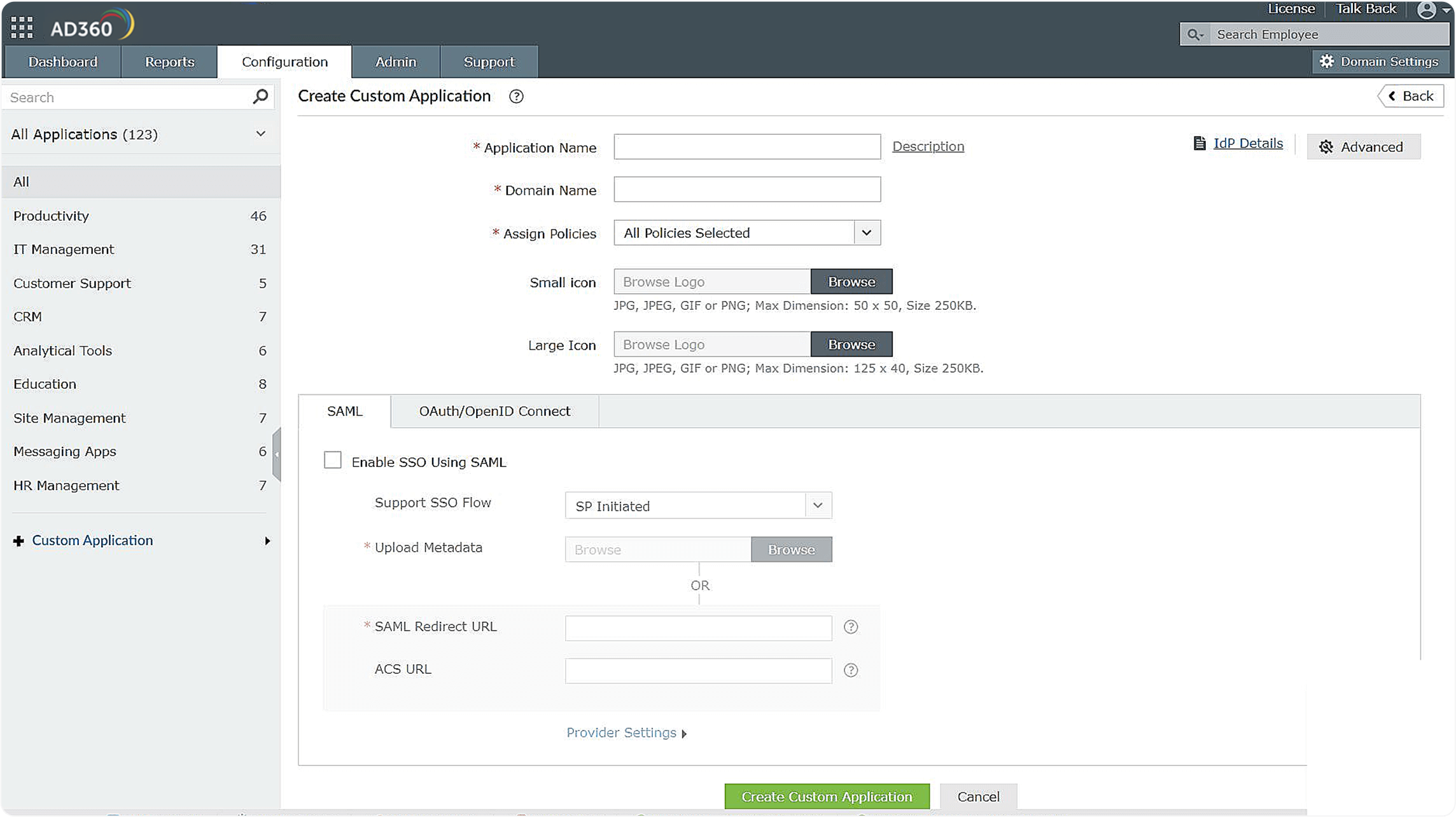 SSO for custom applications