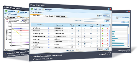 Logiciel de surveillance du ping et des serveurs - Free Ping Tool ManageEngine